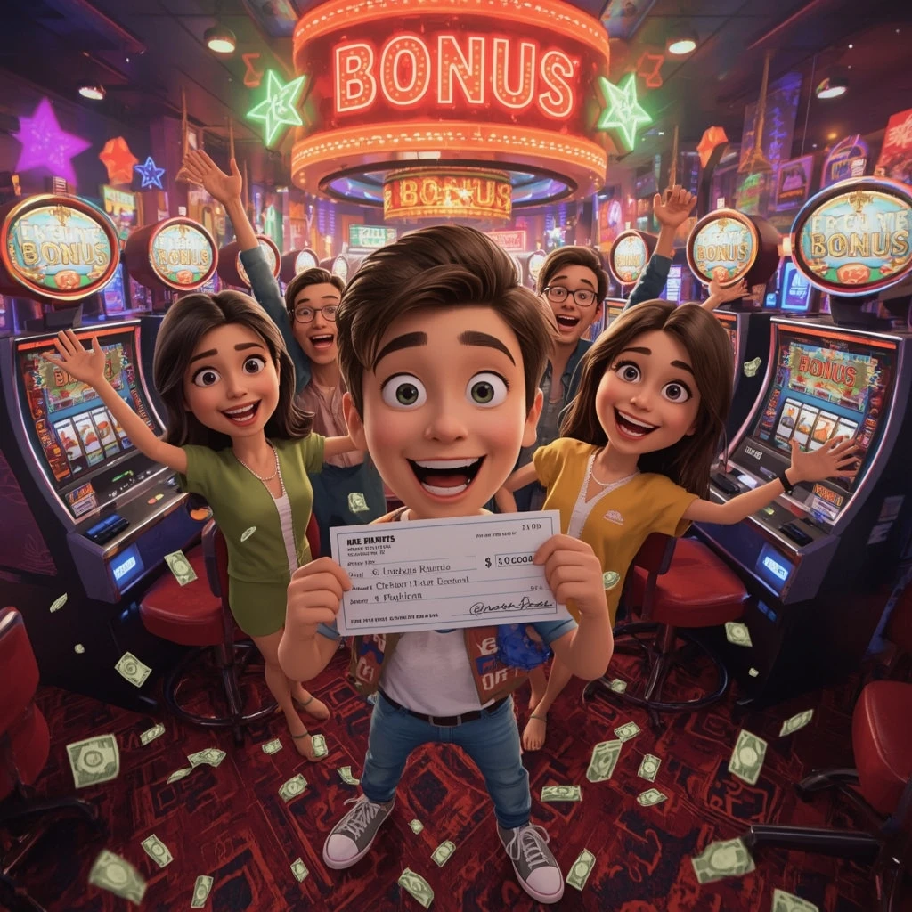 bonus in a man's hands at ROCKETPLAY CASINO